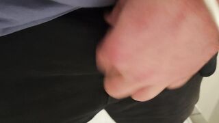 Pissing in the college , releasing the pressure with huge loud fart