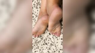 Solely feet and very close view for my consummate dry feet after baths