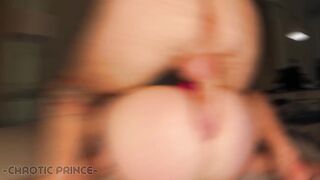 analized in ebony underware - full on OF