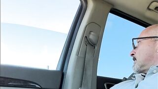 Guy masturbating and cumming in public