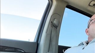 Guy masturbating and cumming in public