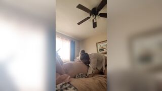 Choking Hubby whilst CUMMING on his dong then I suCK all the CuM OUT