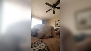 Choking Hubby whilst CUMMING on his dong then I suCK all the CuM OUT
