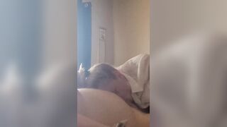 Choking Hubby whilst CUMMING on his dong then I suCK all the CuM OUT