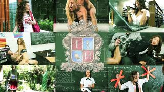 Blond student pays back her teacher with blow job