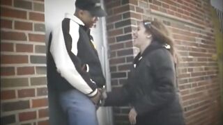 Large ebony schlong in hot white vagina