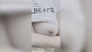 mother I'd like to fuck braless in public flashing