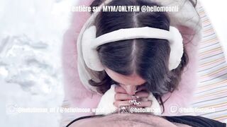 Sexy Pair Baise Hard Francaise Suce Une Grosse Bite Dans La Neige en fourrure