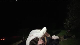 Smutty Wife Twat Licking and Riding Dick Outdoors