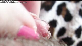 Giant clitoris climax closeup