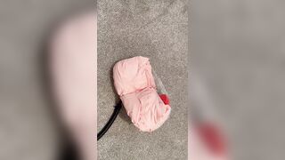 Pumping up a big blow up doll