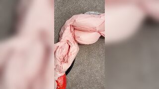 Pumping up a big blow up doll