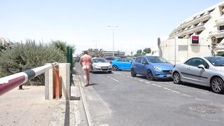 In nature's garb in Public - Walking around City