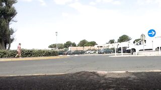 In nature's garb in Public - Walking around City