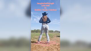 Cowgirl Screws Roping Steer Horn in backdoor, Disrobes down undressed on, uses Biggest Recent Toy to stretch butt!