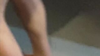 Screwing her large booty and blowing my load on her vagina