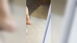 Screwing her large booty and blowing my load on her vagina