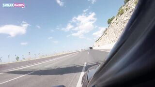 Summer wet beach orgasm