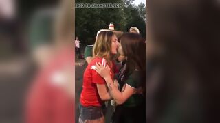 Russian and Mexican Girls makeout