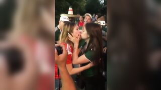Russian and Mexican Girls makeout