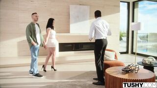 TUSHY Anal-Obsessed Chick Scarlett Alexis Has Intensive Double Penetration Climax