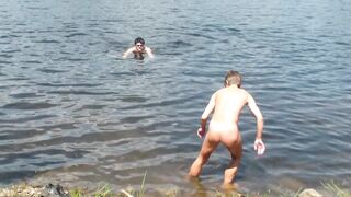 Banging on a German lake photo session with photographer - part 1