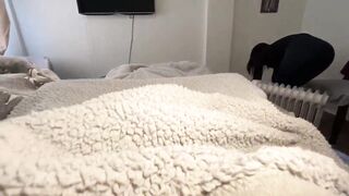 maid came to clean my room but ended up sitting on my penis with her large white butt