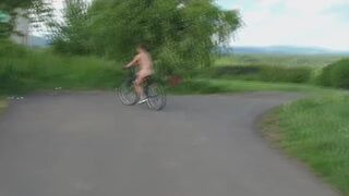 undressed bicycle race