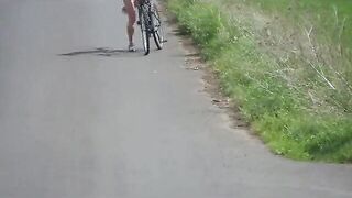 undressed bicycle race