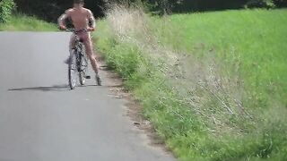 undressed bicycle race