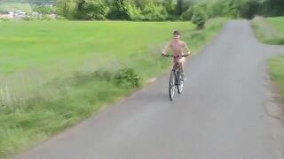 undressed bicycle race