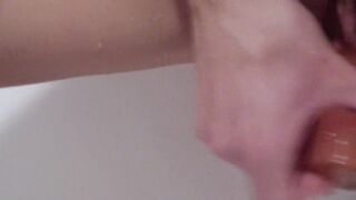 Nika in a washroom and her play with twat