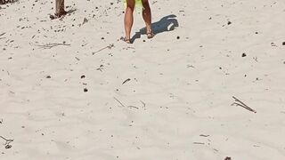 Desert public striptease