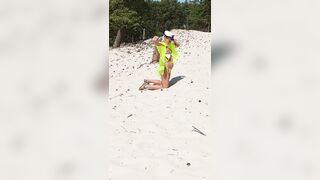 Desert public striptease