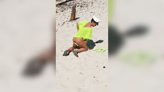 Desert public striptease