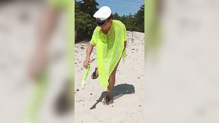 Desert public striptease