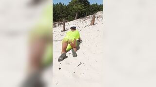 Desert public striptease