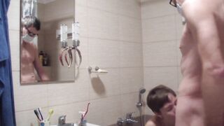 peculiar scrutiny of youthful russian student at her teacher´s baths