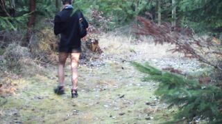 Screwing in the moutain forrest with powerful chap