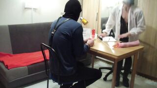 smutty lady interrogates a pliant dude - femdom sex