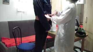 smutty lady interrogates a pliant dude - femdom sex