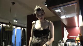 Pizza Spermale! 2 Dongs and 2 Cumshots for Dinner