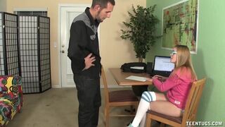 Golden-haired Teen Tugjob