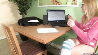 Golden-haired Teen Tugjob