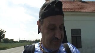 Outdoor sex for a large shlong and a naughty brunette hair