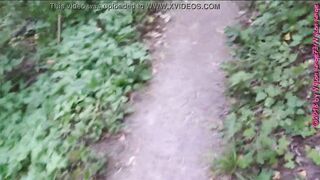 Walk in hose on the forest mountain