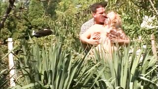 Large titties golden-haired mother i'd like to fuck boobs licking snatch banging in the garden