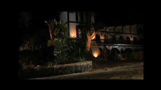 Brunette hair gal doggy style banged by a large ebony weenie