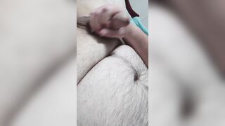 Playing with my chubby ramrod and groaning for u with ejaculation