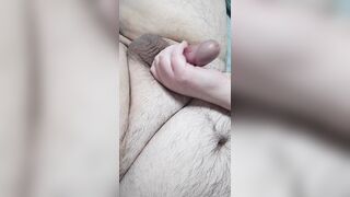 Playing with my chubby ramrod and groaning for u with ejaculation